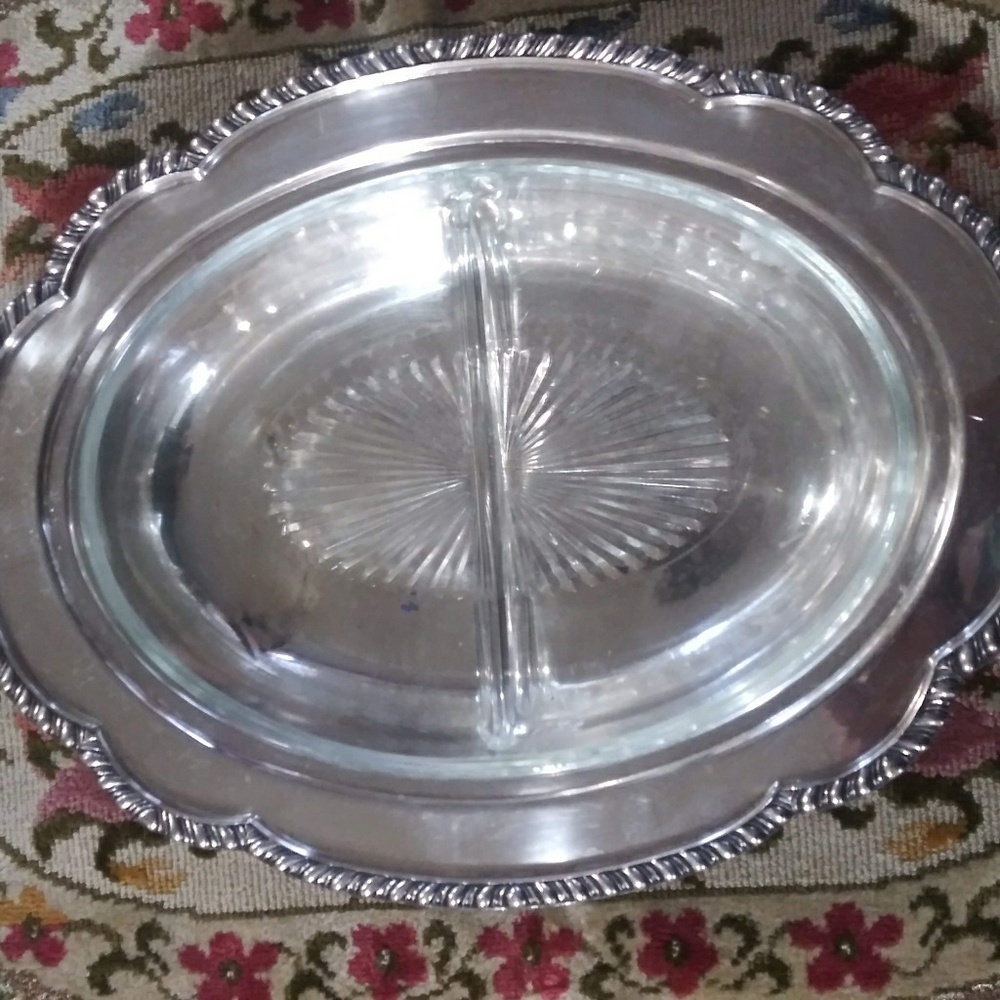 Vintage Wallace Silver covered serving